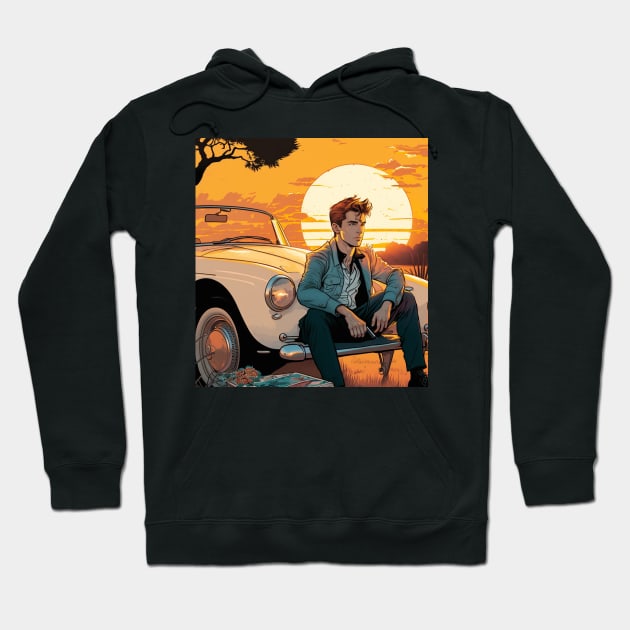 Sunset Elvis Hoodie by masboyyy